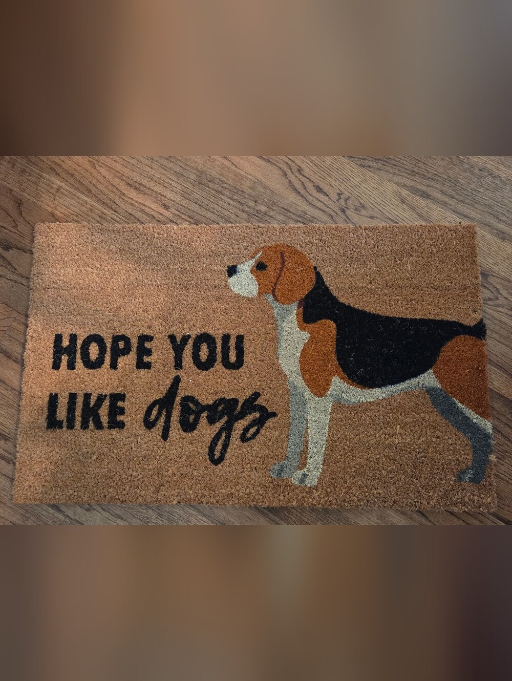 Ashland Beagle Doormat - "Hope You Like Dogs"